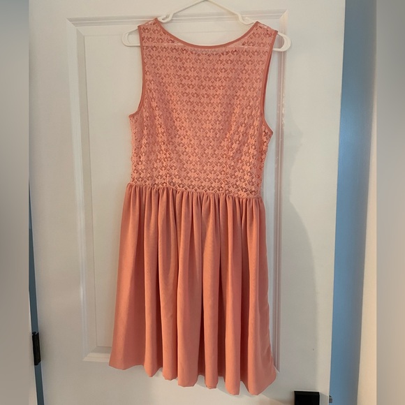 Peachy Pink Chiffon American Apparel Dress - Picture 1 of 7